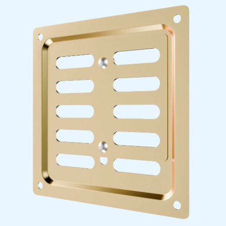 1717MER Gold ERA Решетка вентиляционная MER регулируемая 175х175 окраш.сталь Gold